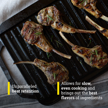 Lodge LCDRG 19.5 x 10 inch Cast Iron Reversible Grill/Griddle