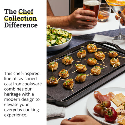 Lodge LCDRG 19.5 x 10 inch Cast Iron Reversible Grill/Griddle