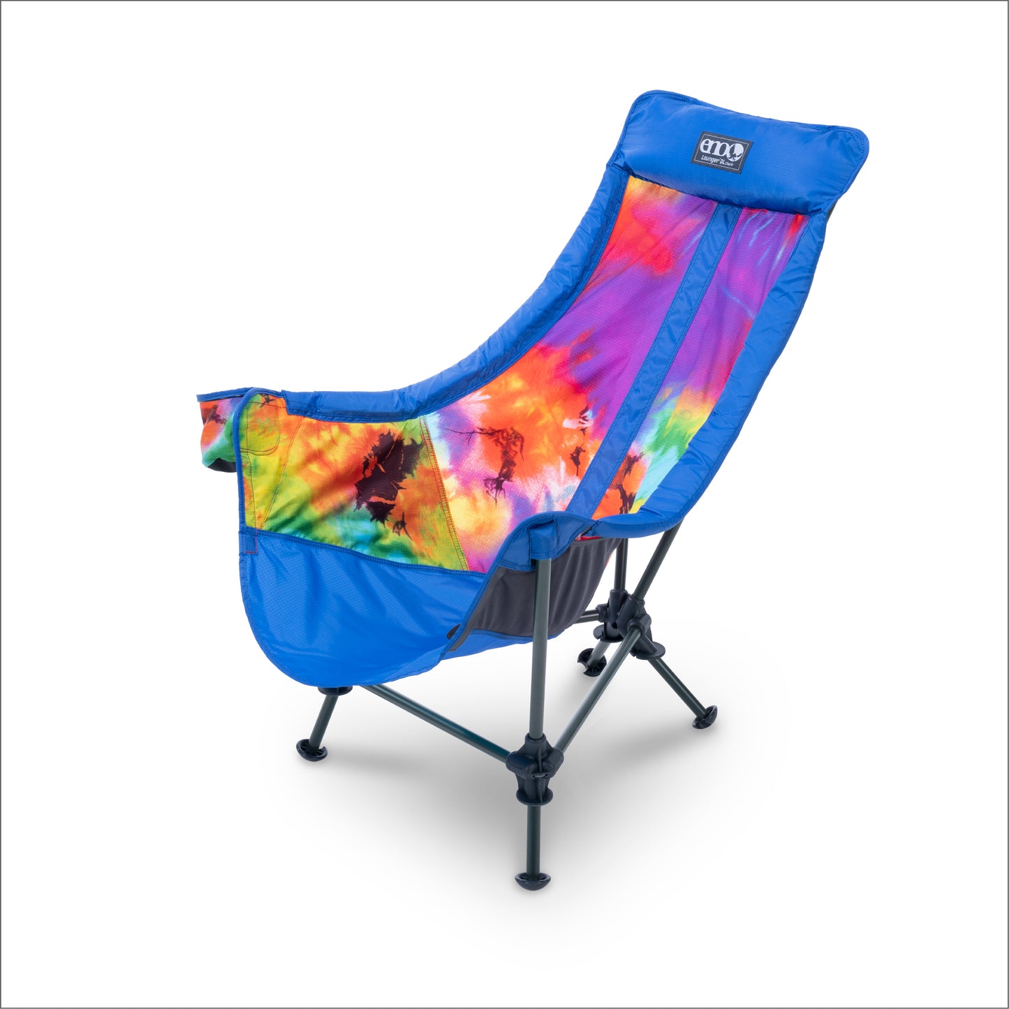 ENO, Lounger DL Chair - Portable Outdoor Hiking, Backpacking, Beach, Camping, and Festival Chair - Tie Dye/Royal