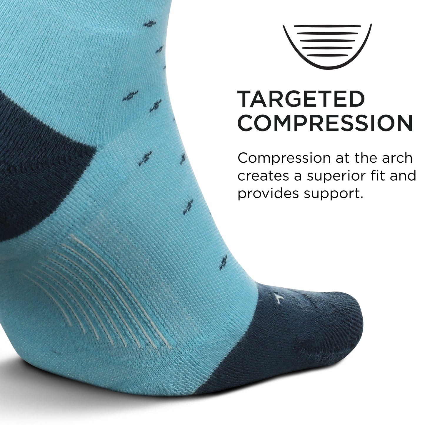 Feetures Men's Everyday Cushion Crew Sock (Medium, Blue)