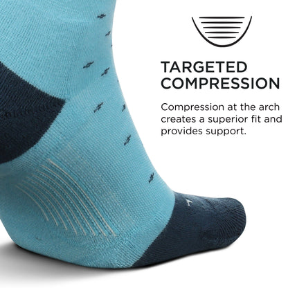 Feetures Men's Everyday Cushion Crew Sock (Medium, Blue)