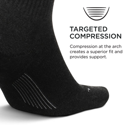 Feetures Men's Everyday Cushion Crew Sock (X-Large, Charcoal)