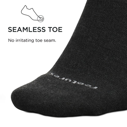 Feetures Men's Everyday Cushion Crew Sock (X-Large, Charcoal)