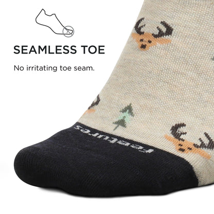 Feetures Men's Everyday Cushion Crew Sock (Medium, Oatmeal)