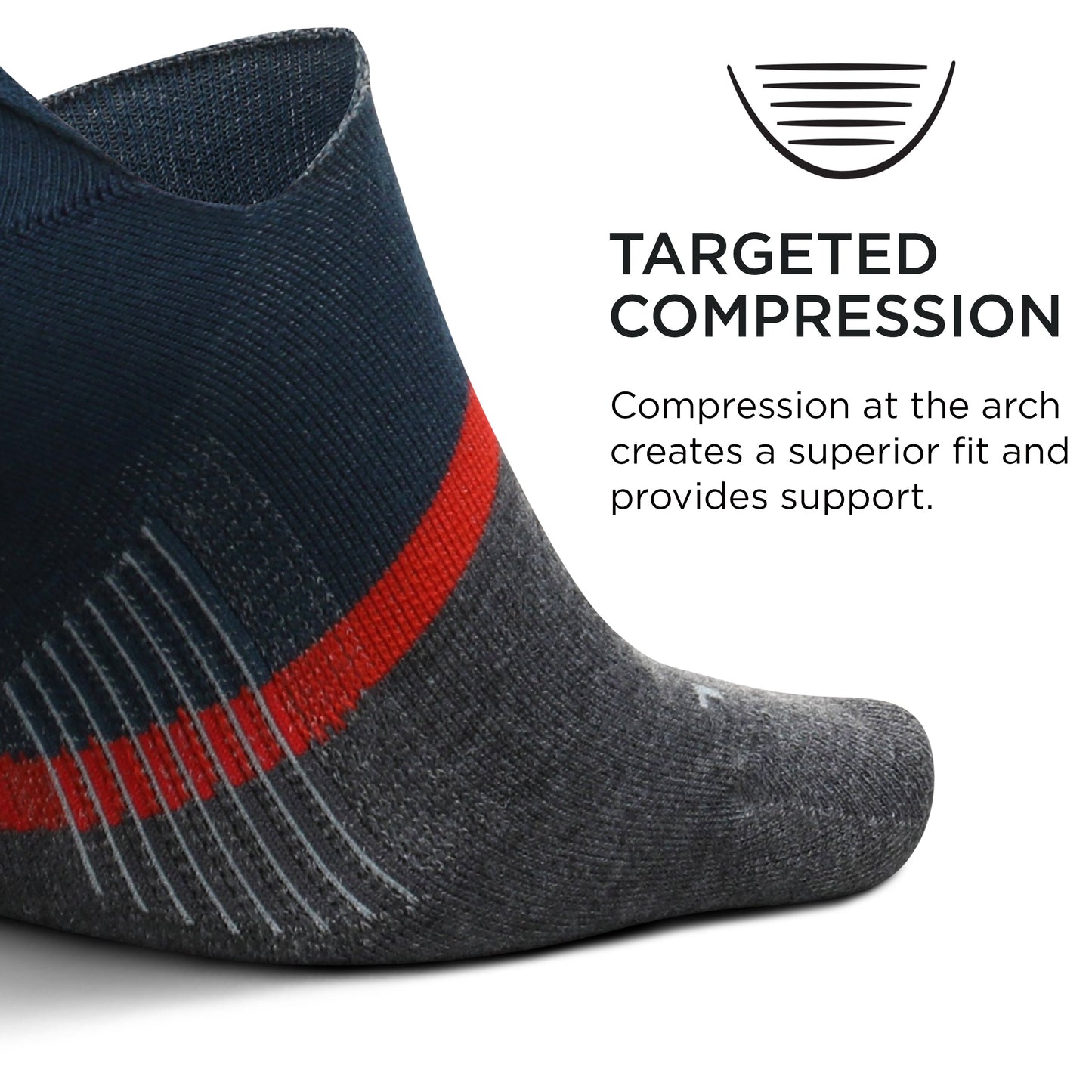 Feetures Men's Everyday No Show Sock (X-Large, Cadet Navy)