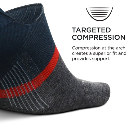 Feetures Men's Everyday No Show Sock (X-Large, Cadet Navy)