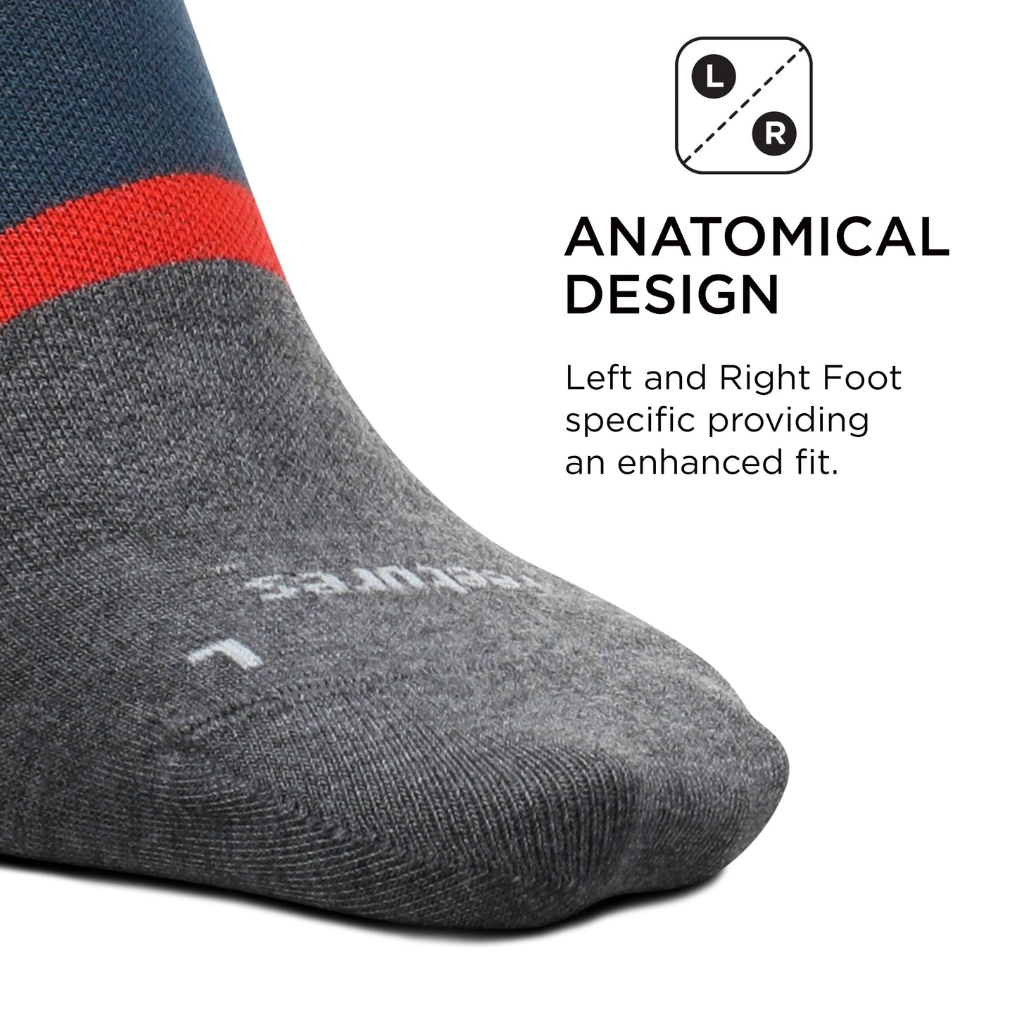 Feetures Men's Everyday No Show Sock (X-Large, Cadet Navy)