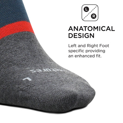 Feetures Men's Everyday No Show Sock (X-Large, Cadet Navy)