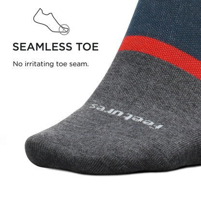 Feetures Men's Everyday No Show Sock (X-Large, Cadet Navy)
