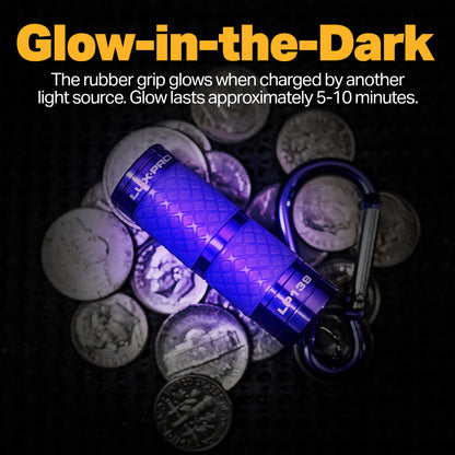 LUXPRO LP139 Glow-in-the-Dark Key Chain LED Flashlight (6 Pack)