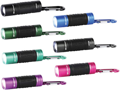 LUXPRO LP145 Focusing LED Keychain Flashlight with Matching Carabiner Clip (7 Pack)