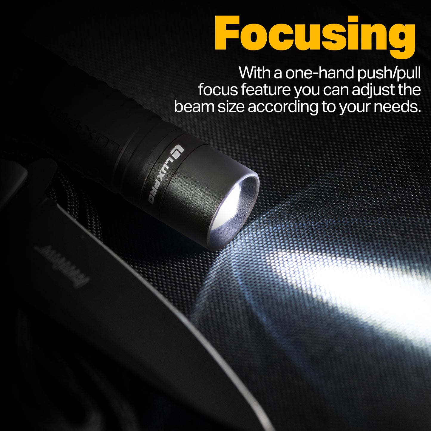 LUXPRO LP145 Focusing LED Keychain Flashlight with Matching Carabiner Clip (7 Pack)