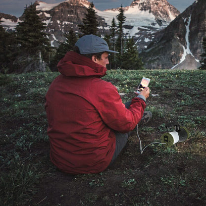 LUXPRO Rechargeable 600 Lumen LED Spotlight Lantern - Handheld Light for Up to 6 Hours of Use - Portable Light with Pivoting Handle and Powerbank for Camping, Hiking, and More