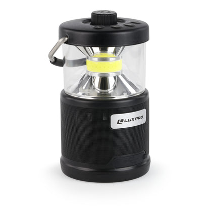 LUXPRO Bright 572 Lumen Rechargeable Bluetooth Speaker Lantern with Device Charging Port