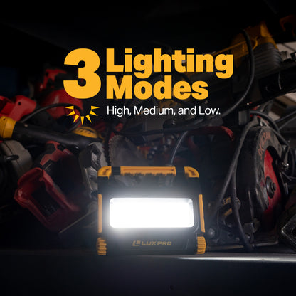 LUXPRO Bright 1400 Lumen Rechargeable Work Light - Medium