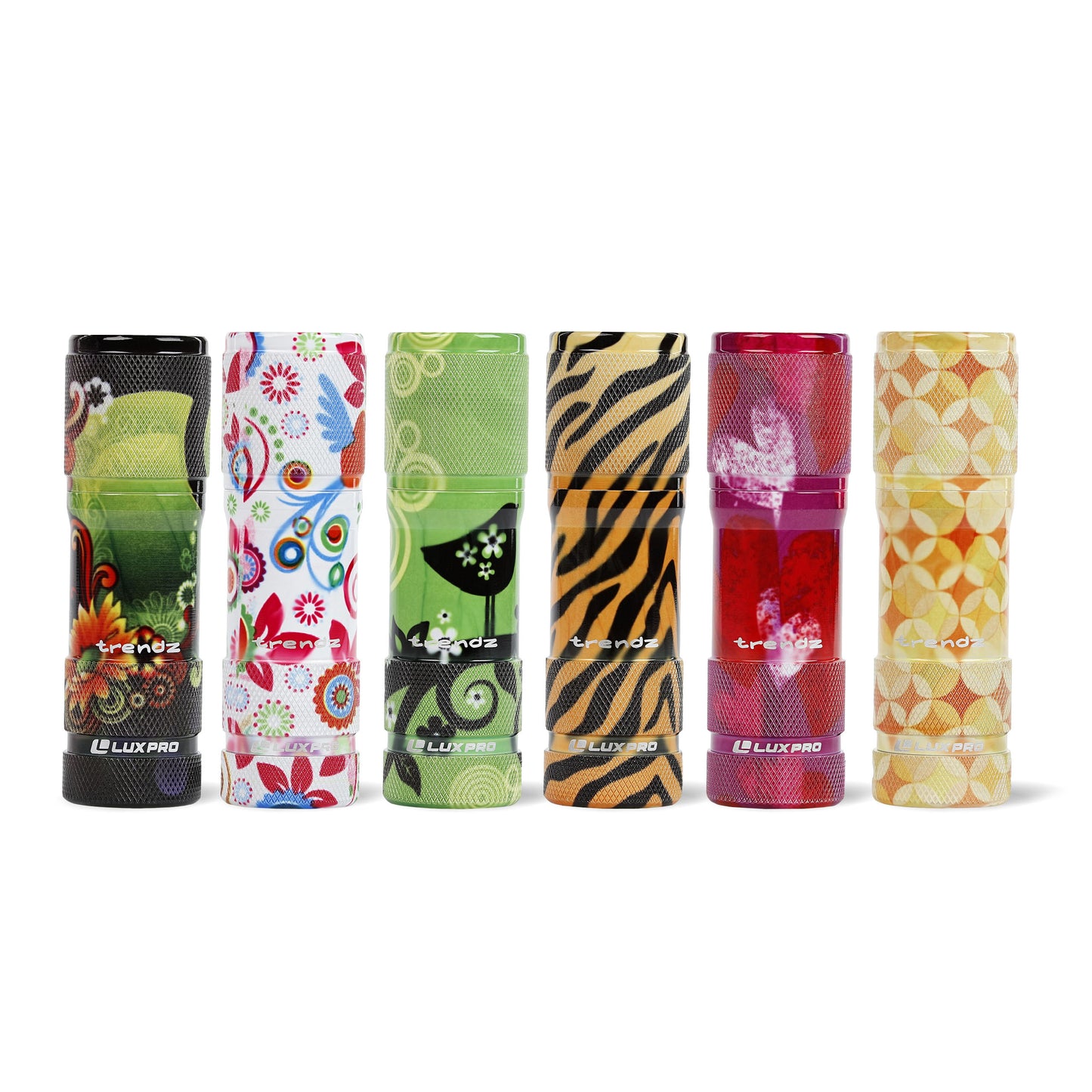 LUX-PRO LP390 Trendz - Colorful Mini 40 Lumen Aluminum LED Flashlight for Hiking, Camping, Emergency, Kids, Purses, Cars, and Bed Stands (6-Pack 1)