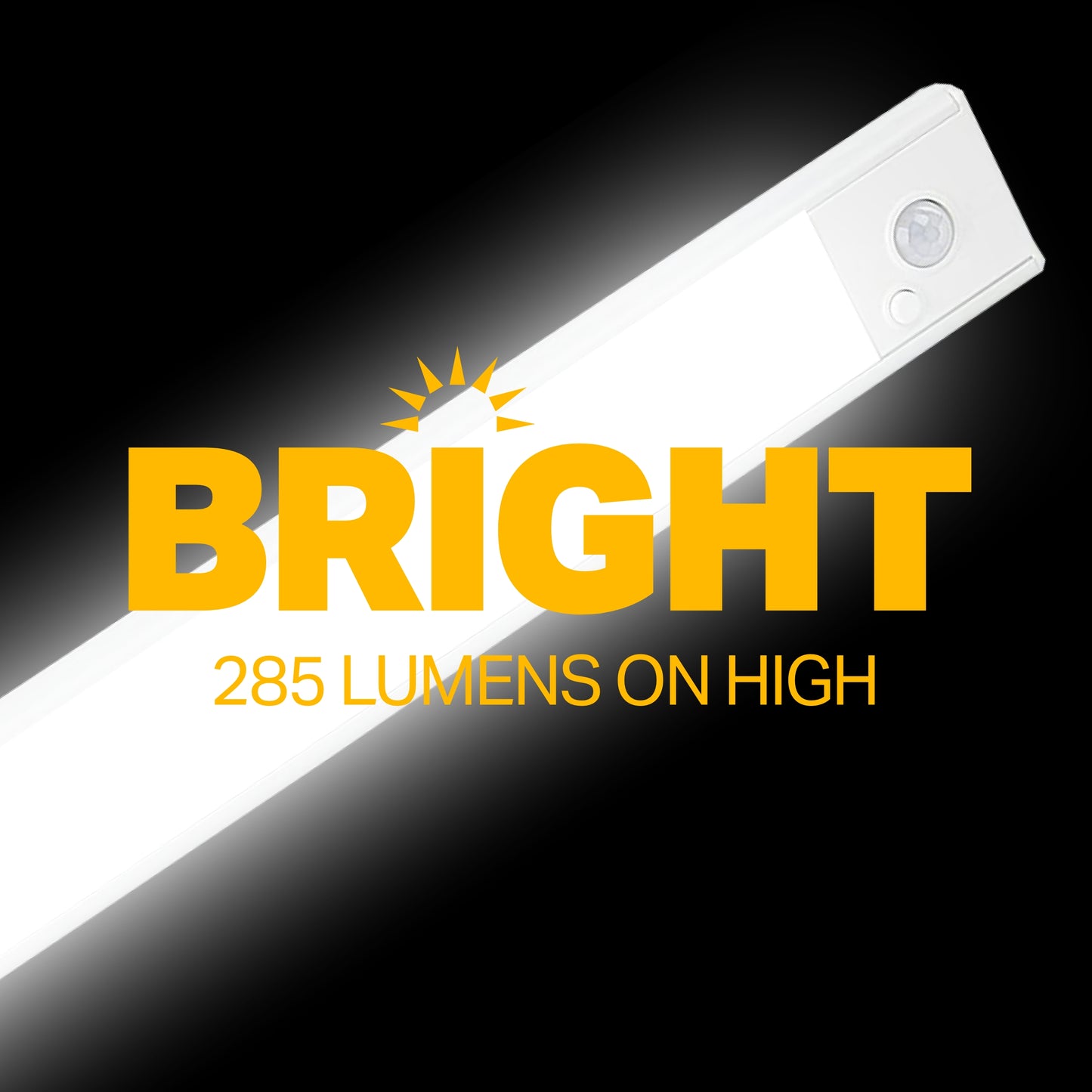 LUXPRO LP441 12in Motion Sensor Rechargeable Under Cabinet Light