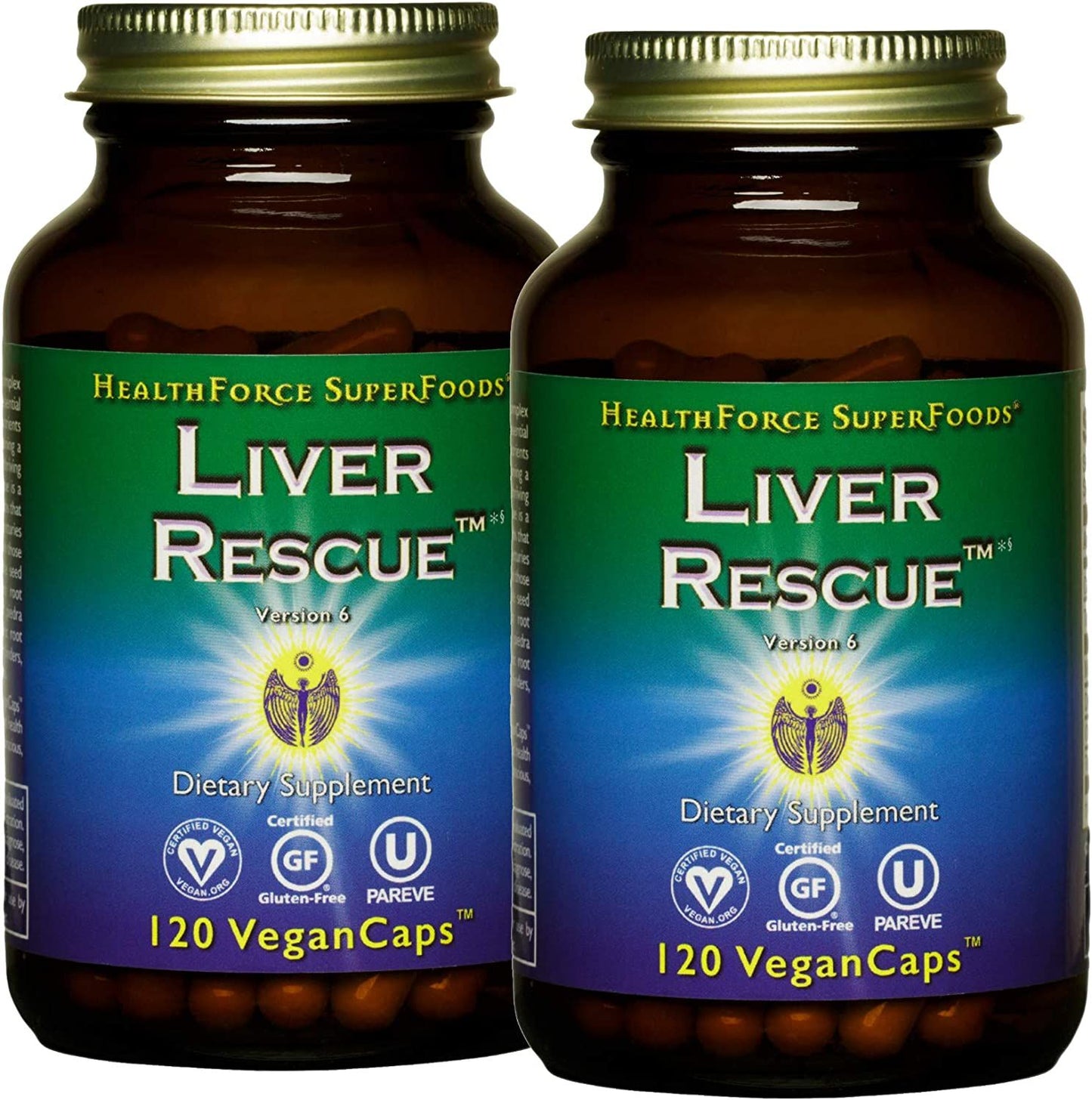 HealthForce SuperFoods Liver Rescue - 120 VeganCaps - Pack of 2