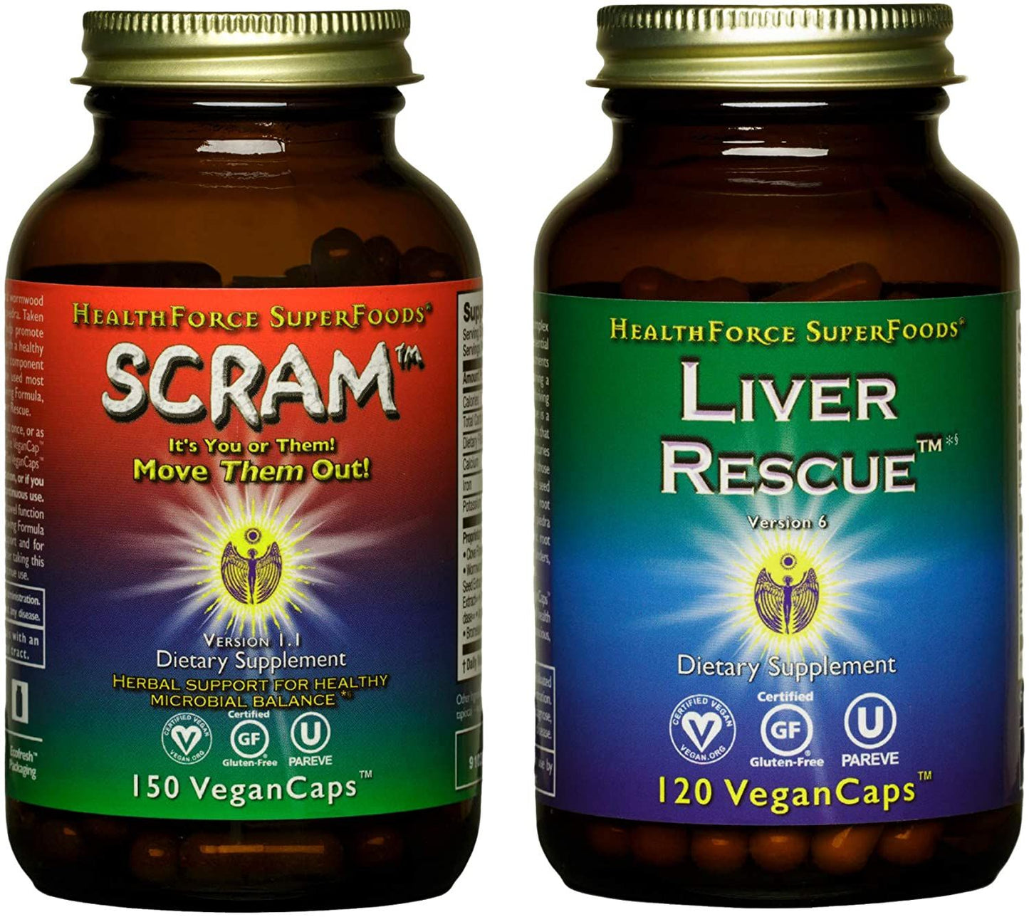 Variety Pack - Liver Rescue 120 VeganCaps + Scram 150 VeganCaps