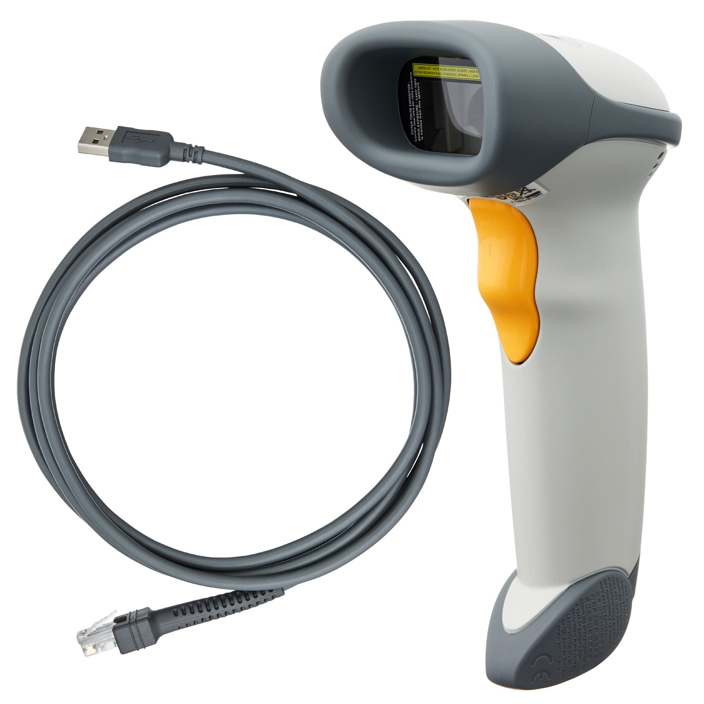 Zebra LS2208 Series Corded Handheld Standard Range Scanner Kit Scanner with Cable Cash Register White LS2208-7AZU0100ZNA