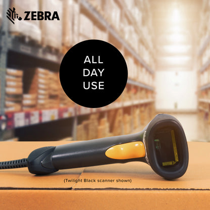 Zebra LS2208 Series Corded Handheld Standard Range Scanner Kit Scanner with Cable Cash Register White LS2208-7AZU0100ZNA