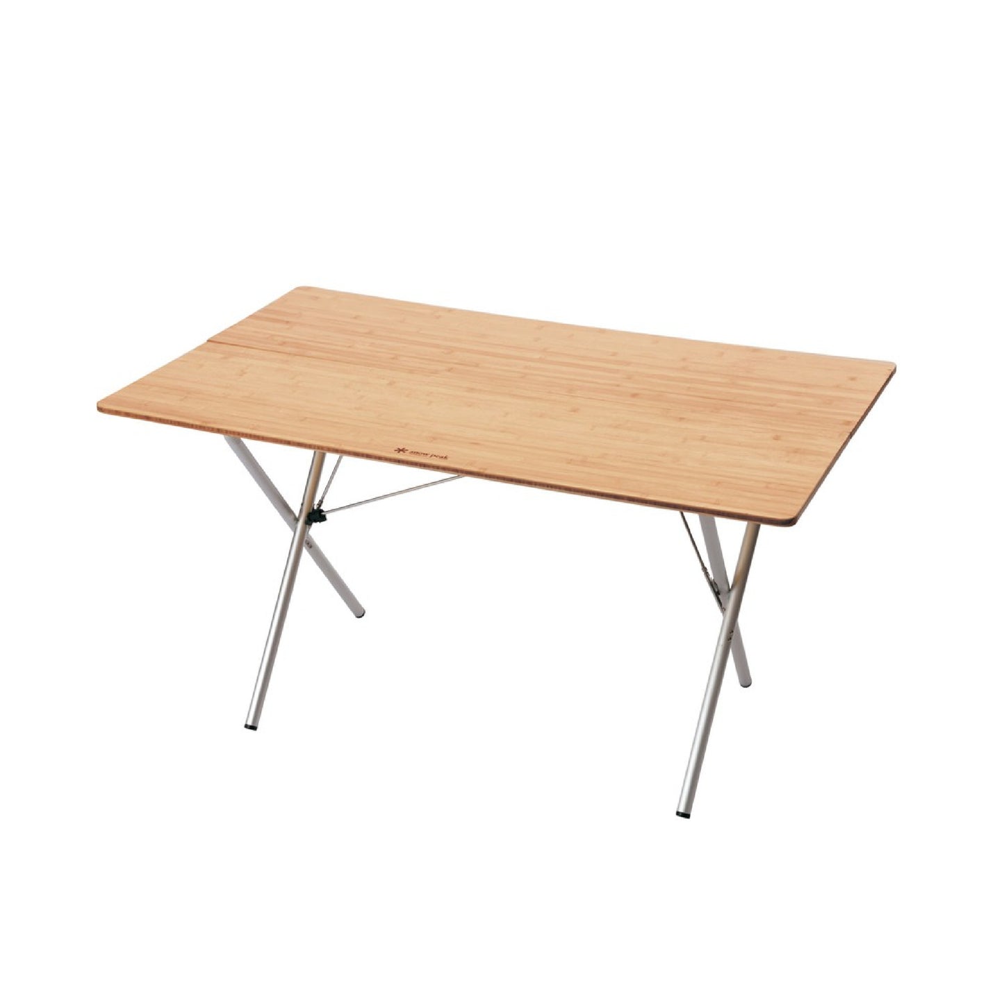Snow Peak Renewed Single Action Table - Collapsible Bamboo Table Top & Aluminum Table Legs - 28 lbs