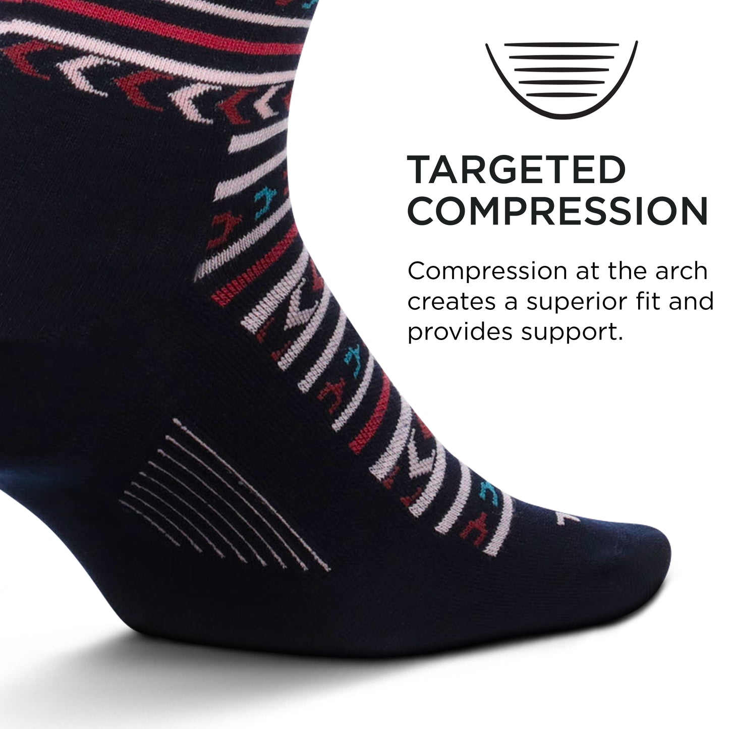Feetures Women's Everyday Ultra Light Crew Sock (Small, Navy)