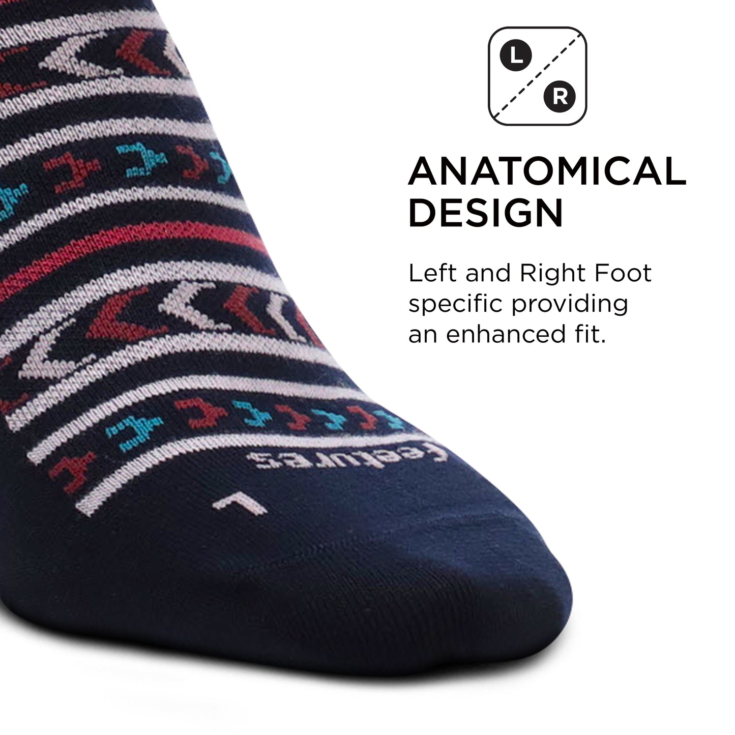 Feetures Women's Everyday Ultra Light Crew Sock (Small, Navy)