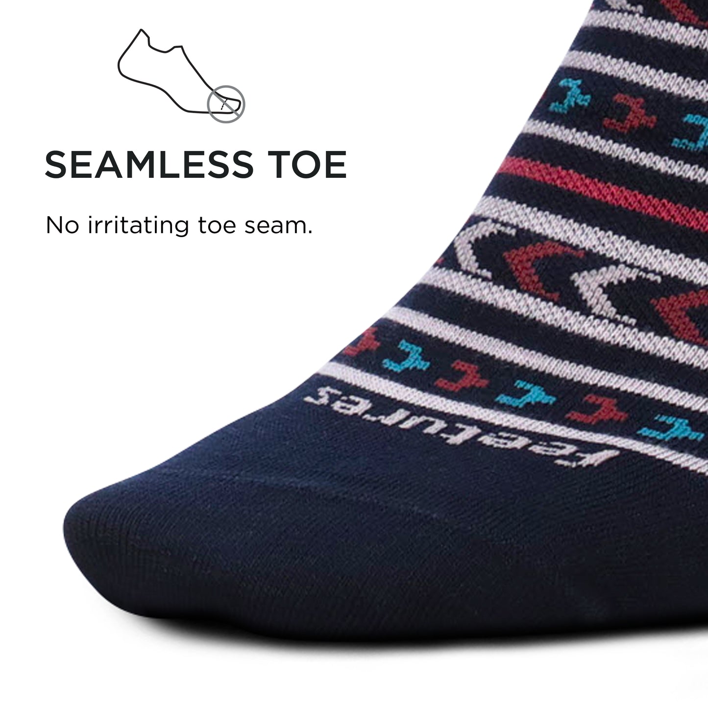 Feetures Women's Everyday Ultra Light Crew Sock (Small, Navy)