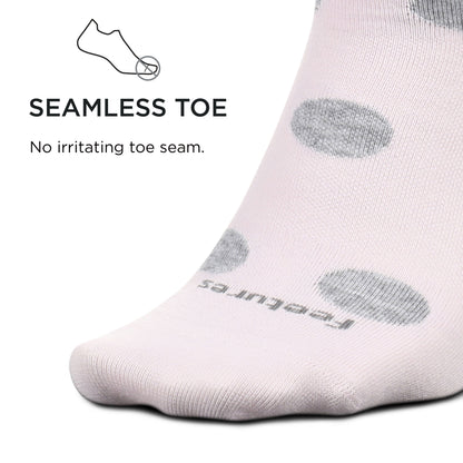 Feetures Womens Polka Dots Ultra Light Crew Sock (Small, Purple Orchid)