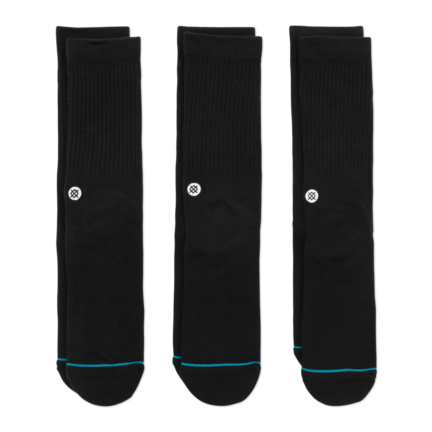 Stance Crew Icon Socks [3 pack] (Small, Black)