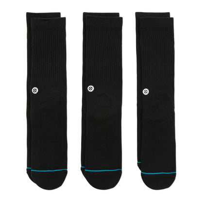 Stance Crew Icon Socks [3 pack] (Small, Black)