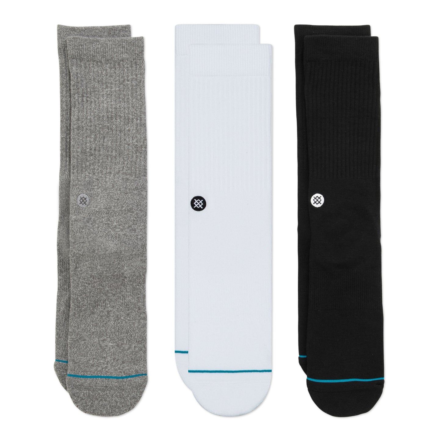 Stance Icon Crew Socks 3-Pack (Multi, Small)