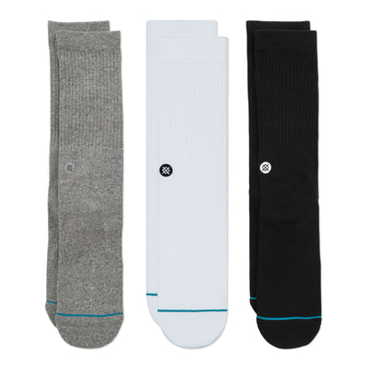 Stance Icon Crew Socks 3-Pack (Multi, Small)