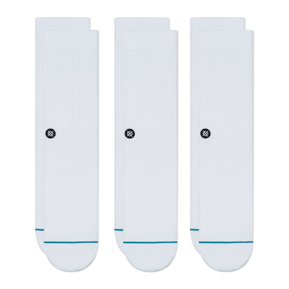 Stance Crew Icon Socks [3 pack] (Medium, White)
