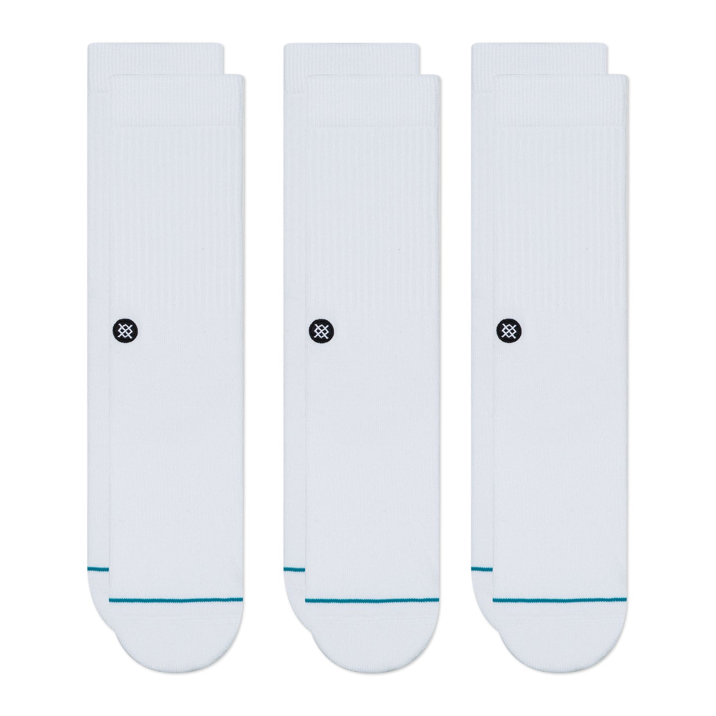 Stance Crew Icon Socks [3 pack] (Small, White)