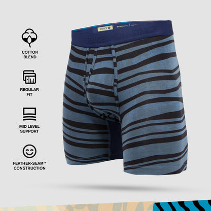 Stance Drake Boxer Brief (Small, Navy)