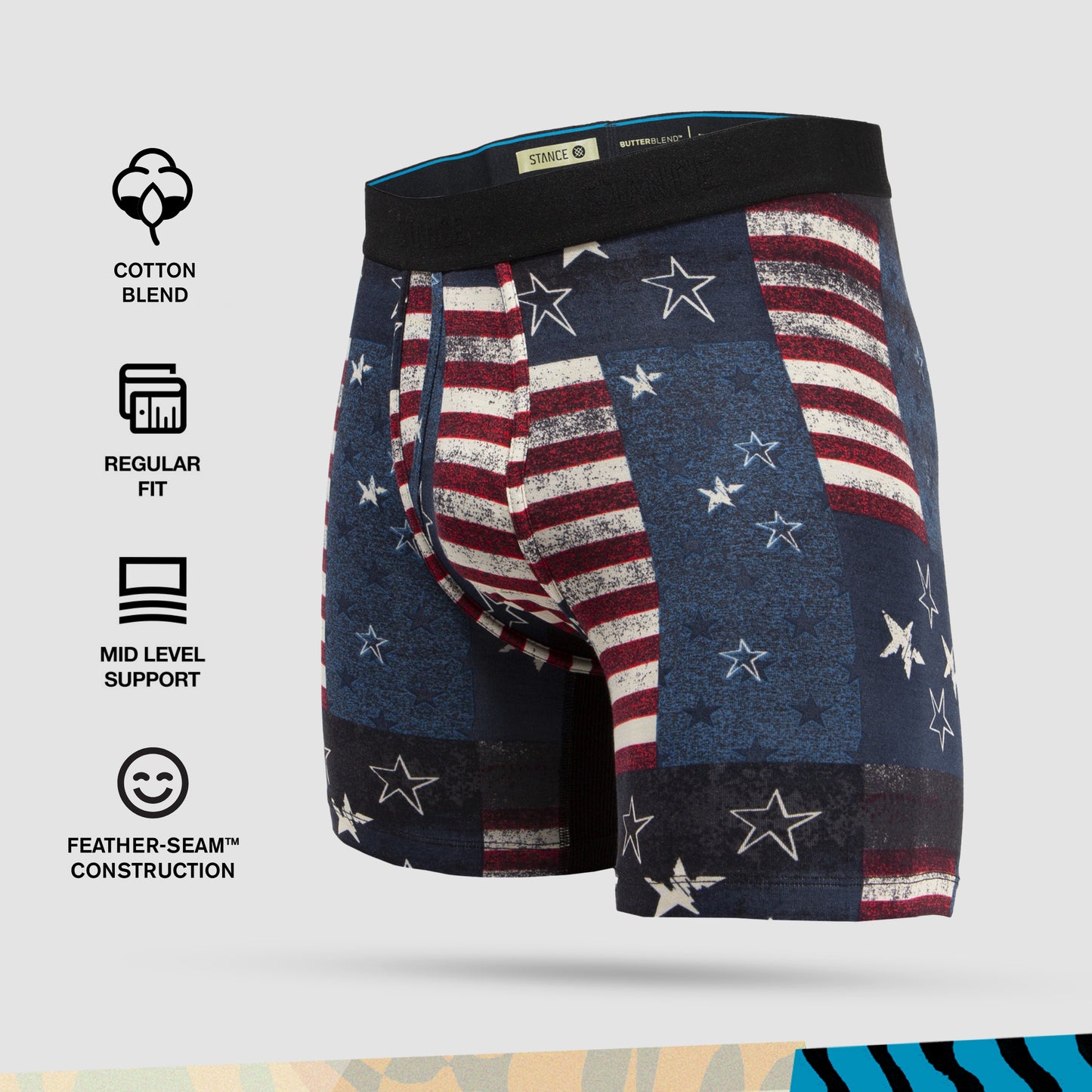 Stance Valiant Boxer Brief [2 Pack] (Large, Navy)