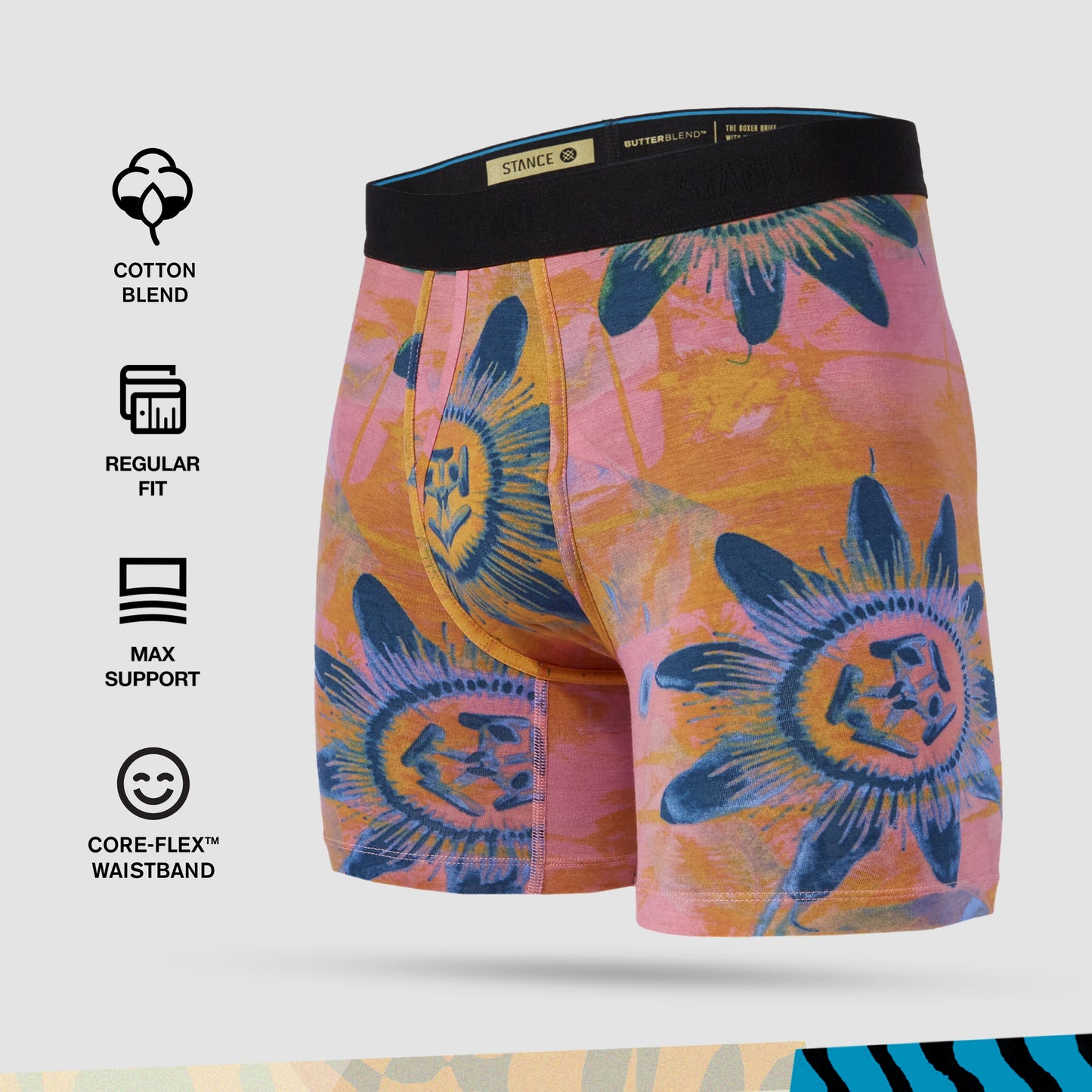 Stance Sub Tropic Boxer Brief (X-Large, Pink)