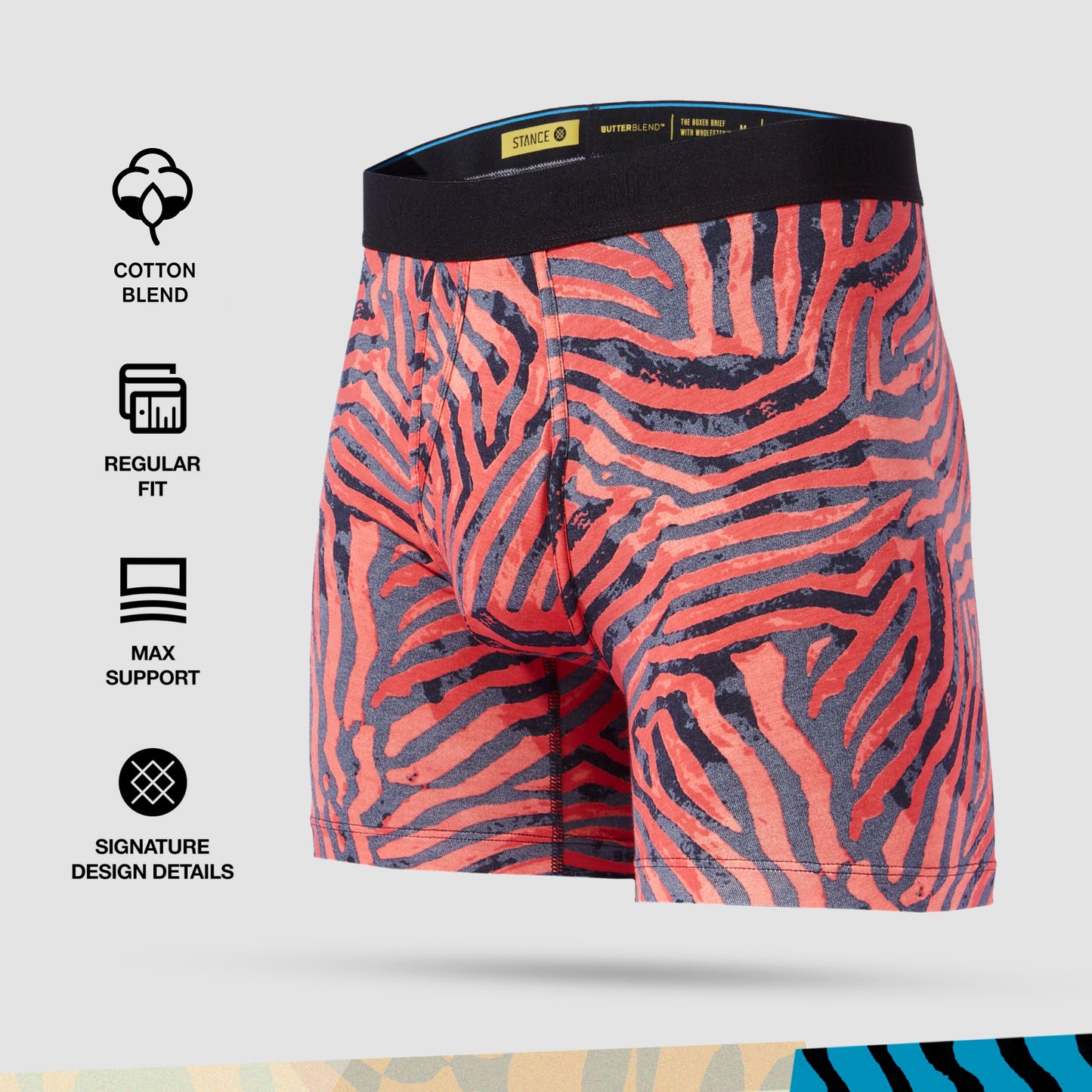 Stance Voodue Boxer Brief (X-Large, Coral)