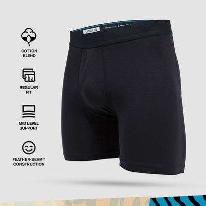 Stance Standard 6In Boxer Brief (Small, Black)