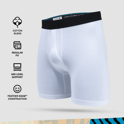 Stance Standard 6in Boxer Brief (Small, White)