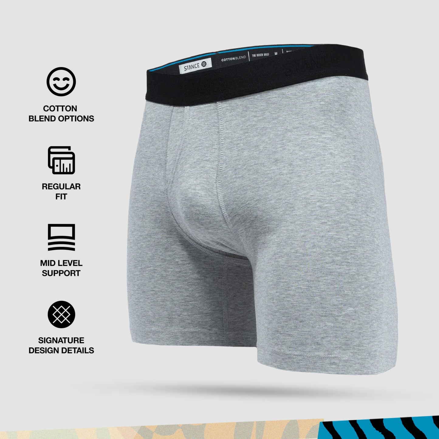 Stance OG Boxer Brief (Large, Heather Grey)