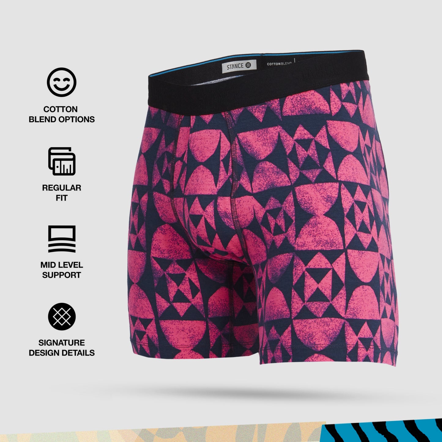 Stance Leo Geo Boxer Brief (XX-Large, Magenta)