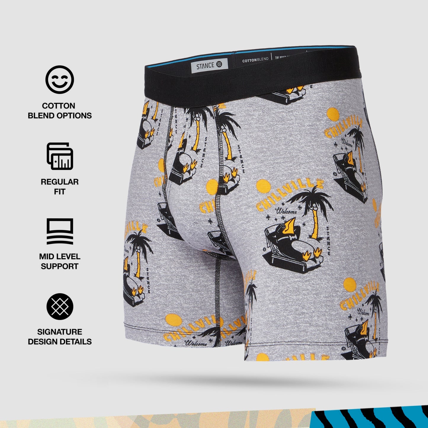 Stance Chillvile Boxer Brief (X-Large, Grey)