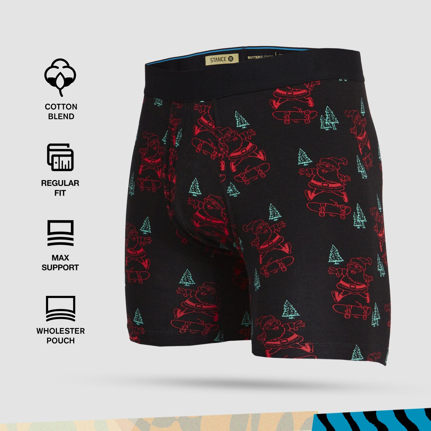 Stance Santa Rips Wholester (Small, Black)