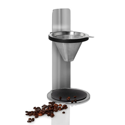 AdHoc Mr. Brew Pour Over Coffee Maker, 10.5", Steel