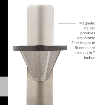 AdHoc Mr. Brew Pour Over Coffee Maker, 10.5", Steel