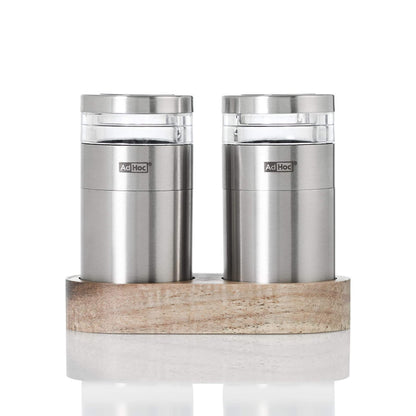 AdHoc Menage Molto Salt & Pepper Mill Set, Stainless Steel