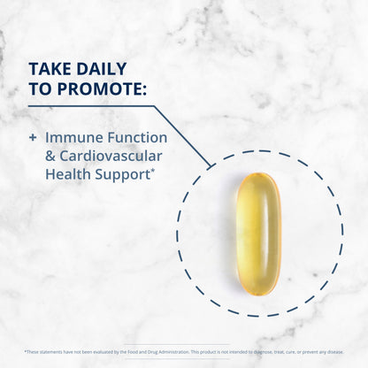 Metagenics OmegaGenics Mega 10 Omega 3 and Omega 7 Fish Oil Daily Supplement to Help Support Cardiovascular Health and Immune Function - Lemon Flavor, 60 Count